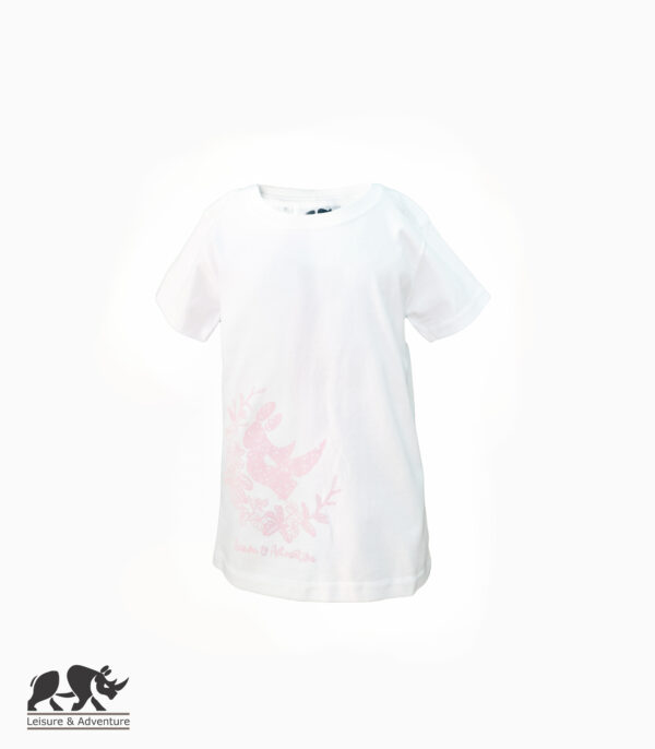 L&A Kids Side Rhino R-Neck T-Shirt White