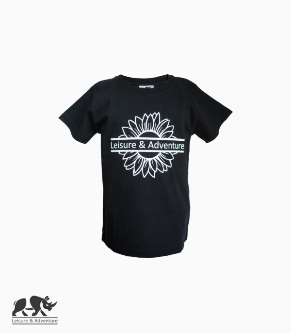 L&A Kids Daisy R-Neck T-Shirt Black