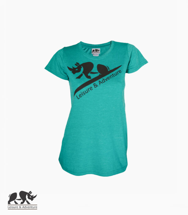L&A Jump Rhino Ladies Turquoise Melange T-Shirt