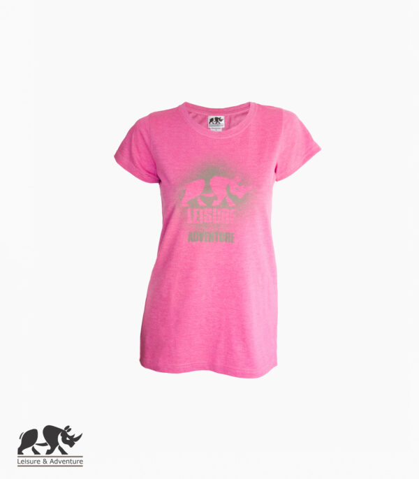 L&A Muddy Rhino Ladies Pink Melange T-Shirt