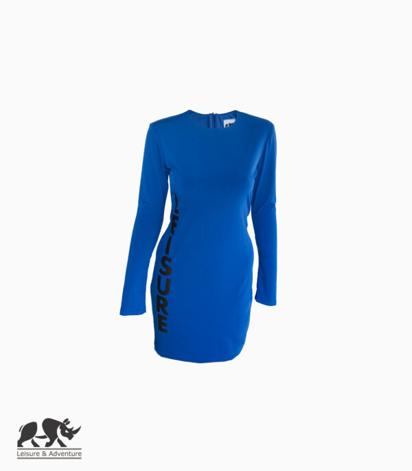 L&A Ladies Stretch Long Sleeve Dress Royal Blue