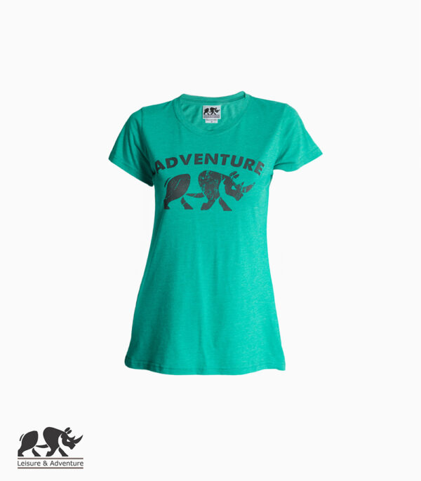 L&A Adventure Rhino Ladies Turquoise Melange T-Shirt