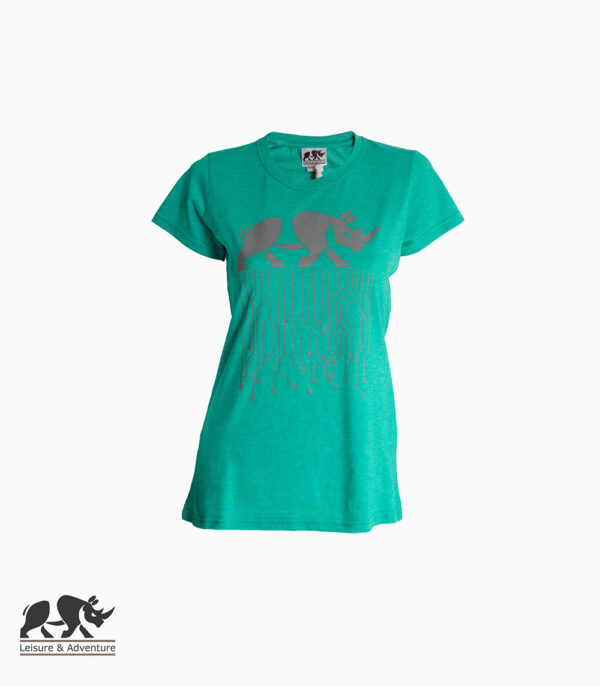 L&A Circuit Rhino Ladies Turquoise Melange T-Shirt
