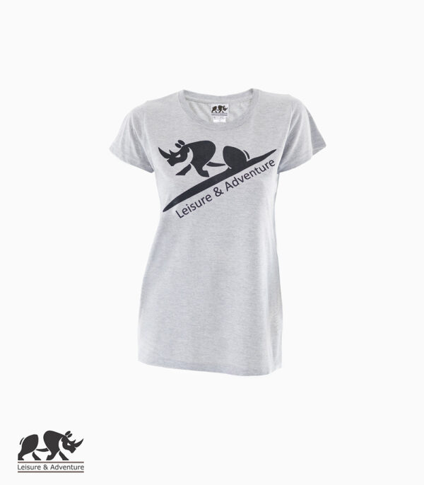L&A Jump Rhino Ladies Light Grey Melange T-Shirt