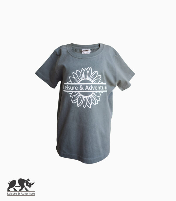 L&A Kids Daisy R-Neck T-Shirt Charcoal