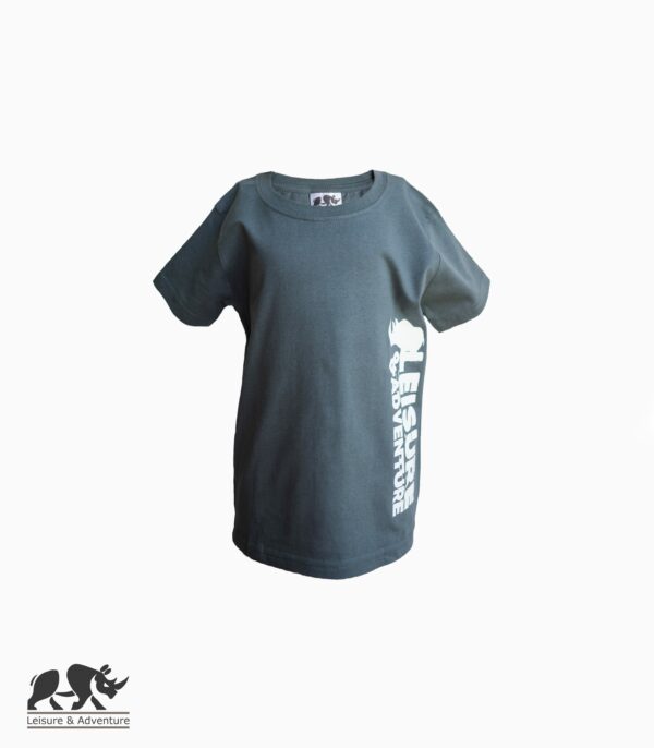 L&A Kids Side Rhino R-Neck T-Shirt Charcoal