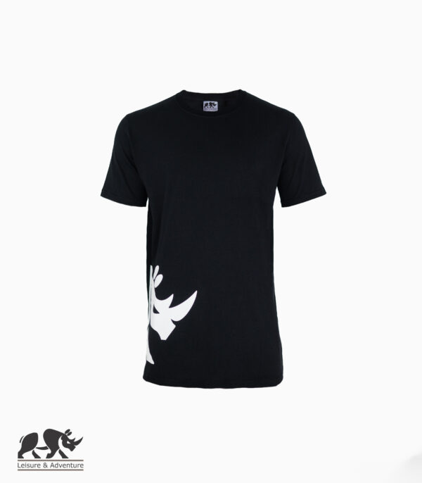 L&A Half Rhino Mens Black Cotton T-Shirt