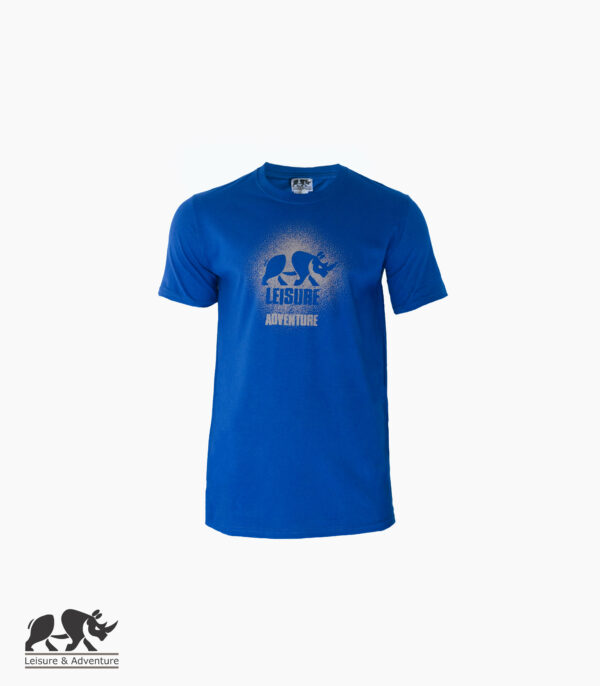 L&A Muddy Rhino Mens Royal Blue Cotton T-Shirt