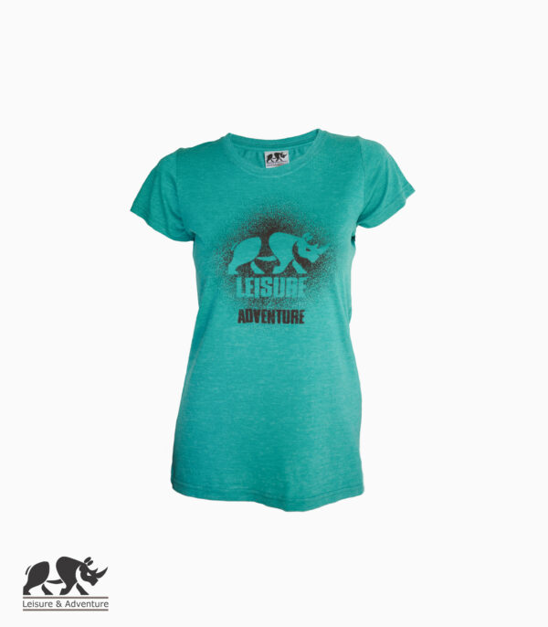 L&A Muddy Rhino Ladies Turquoise Melange T-Shirt