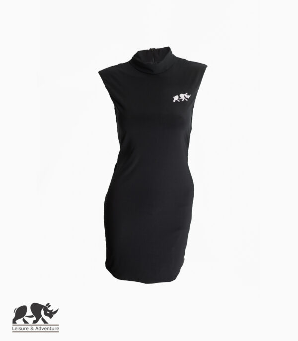L&A Ladies No Sleeve Stretch Dress Black