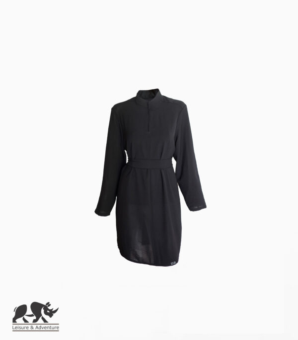 L&A Ladies Shirt Dress Black