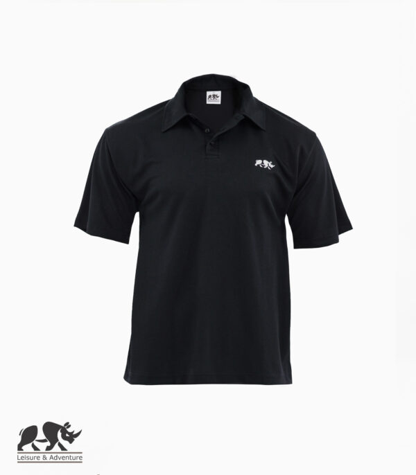 L&A Mens Raglin Golf Shirt Black