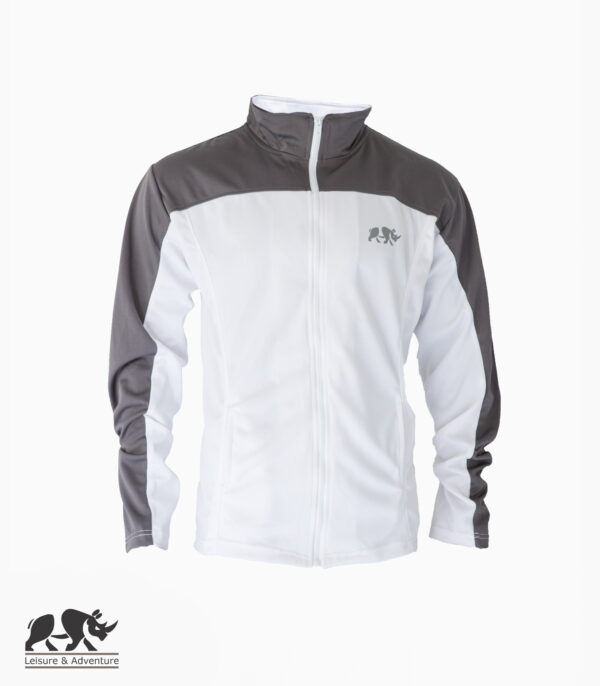 L&A Mens Two Tone Stretch Fit Jacket Grey/White