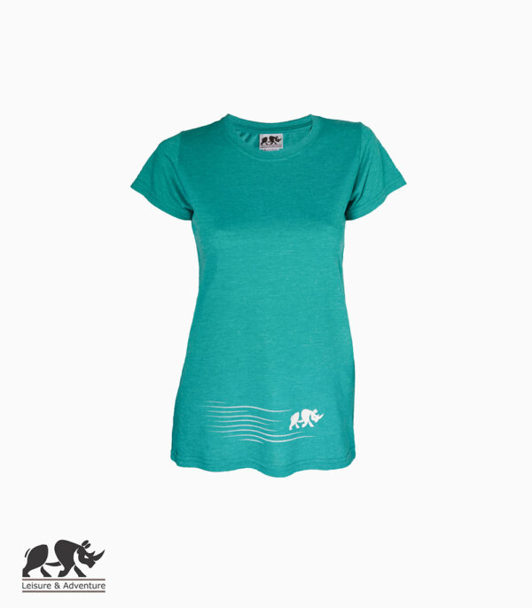 L&A Speedy Rhino Ladies Turquoise Melange T-Shirt