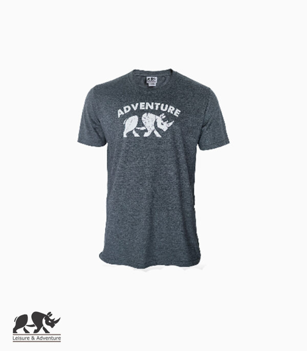 L&A Adventure Rhino Mens Navy Melange T-Shirt