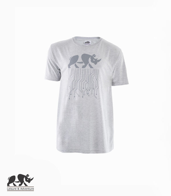 L&A Circuit Rhino Mens Light Grey Melange T-Shirt