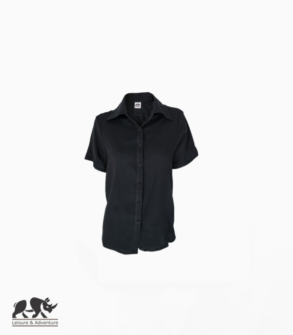 L&A Ladies Loose Fit Summer Blouse Black