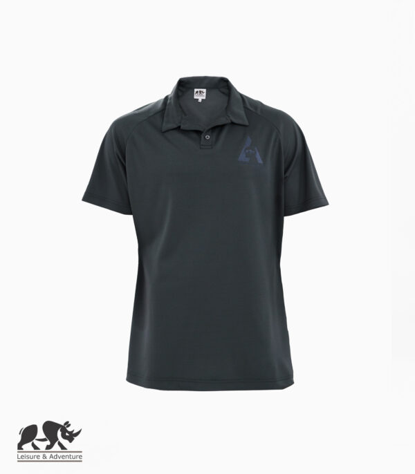 L&A Mens Raglin Golf Shirt Grey