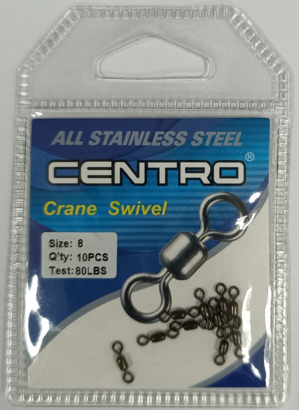 Swivel S/S Crane Swivel #8 80lb 10pp Nickle Back