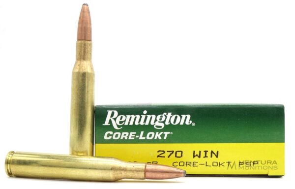 Ammo 270 Win 130gr Remington Core Lokt Tipped (20)