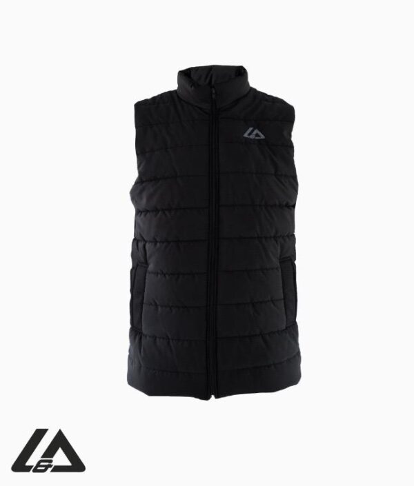 MEN PUFFER SLEEVELESS JACKET BLACK