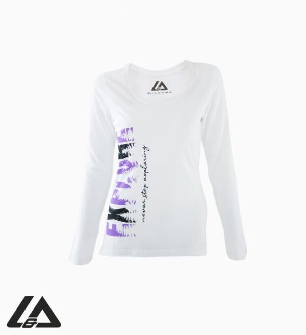 LADIES TSHIRT EXPLORE R/NECK WHITE