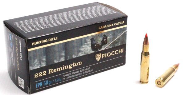 FIOCCHI AMMO 222 REM 50GR EPN PER 50
