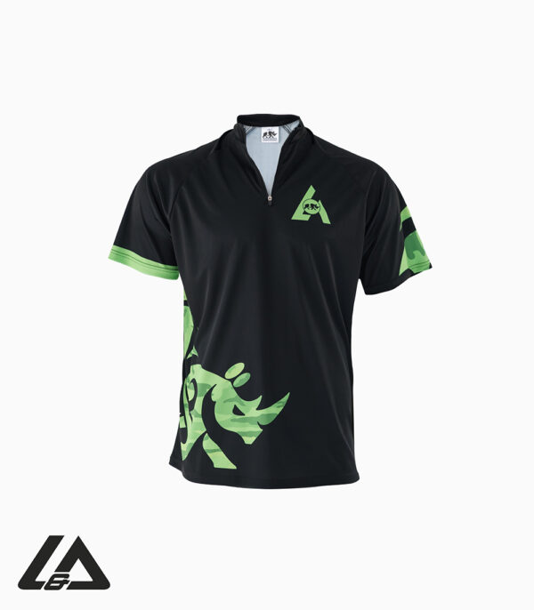 MENS GOLFER SS SHOOTER COLLAR BLACKGREEN