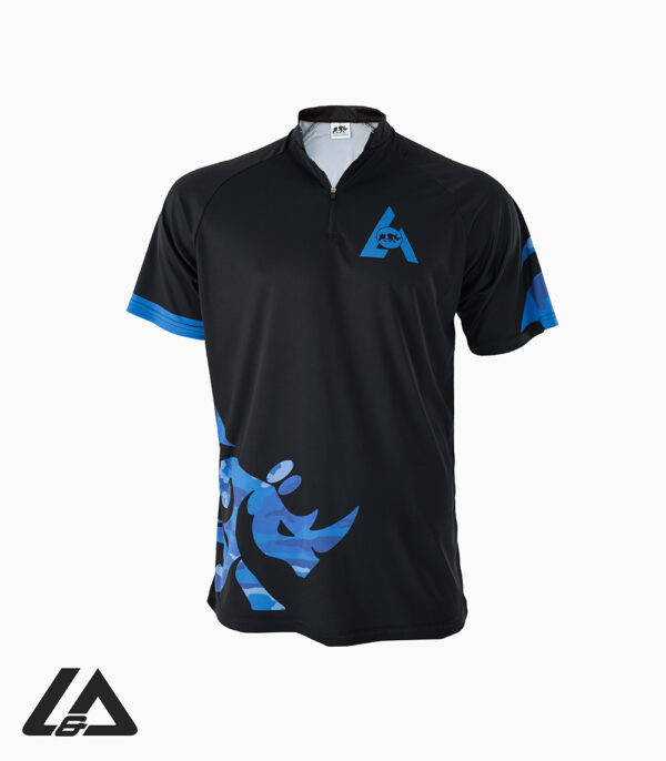 MENS GOLFER SS SHOOTER COLLAR BLACKRBLUE