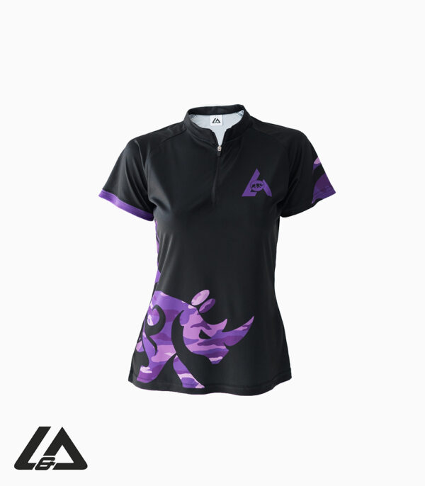 LADIES RAGLIN GOLFER SIDE RHINO BLACK PURPLE