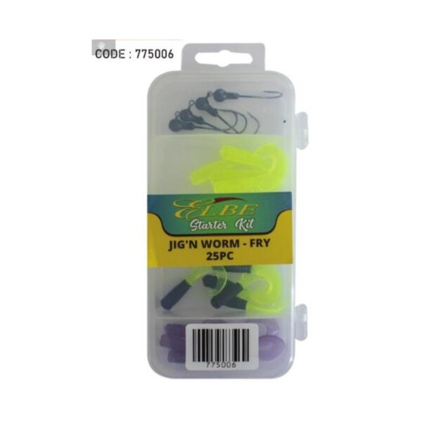Starter Kit Box Jig N Worm Fry 25pc