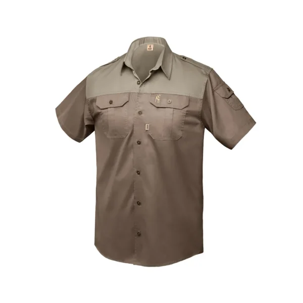 Boerboel Men's Kalahari Shirt S/S Bark & Putty